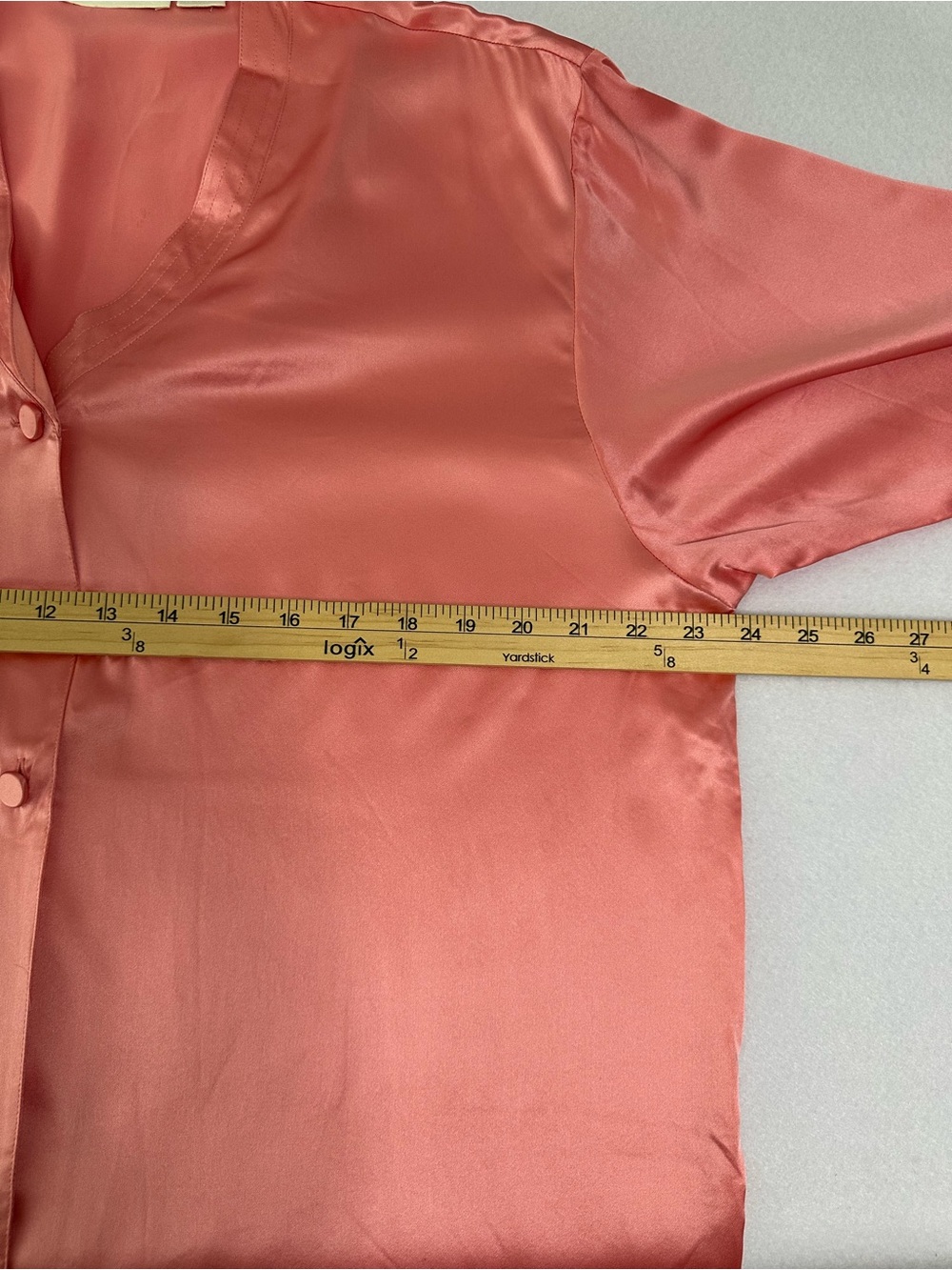 Vintage Victoria’s Secret Gold Label Silk Nightshirt Coral Pink Size L 90’s - Picture 6 of 14